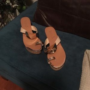 Bucco Women’s Split Toe Wedge Heels